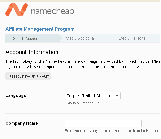 namecheap affiliate program signup