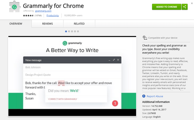 Grammarly-Chrome-Extension
